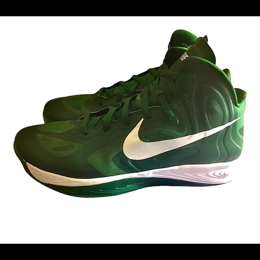 Men's Nike Hyperfuse Basketball Hightop Sneaker Green Size 14